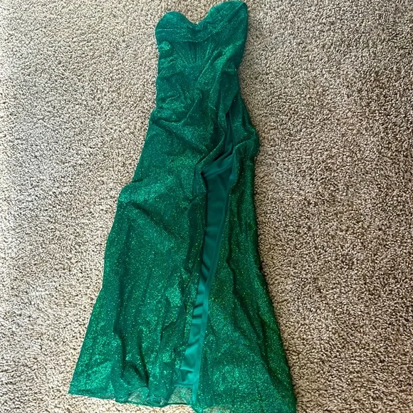 Dresses | Emerald Green Corset Prom Dress Only Worn Oncebrand New | Poshmark